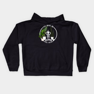 plants make me feel alive yoga version Kids Hoodie